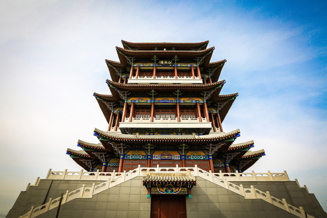 1. 法库县辽文化博物馆（白鹤楼）-正面图.jpg